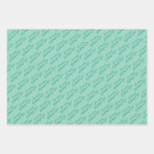 Custom Fun Happy Birthday Pattern Pink Blau Grün Geschenkpapier Set (Vorderseite 3)