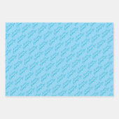 Custom Fun Happy Birthday Pattern Pink Blau Grün Geschenkpapier Set (Vorderseite 2)