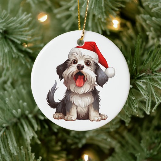 Custom Fun Havanese Christmas Dog Keramik Ornament (Baum)