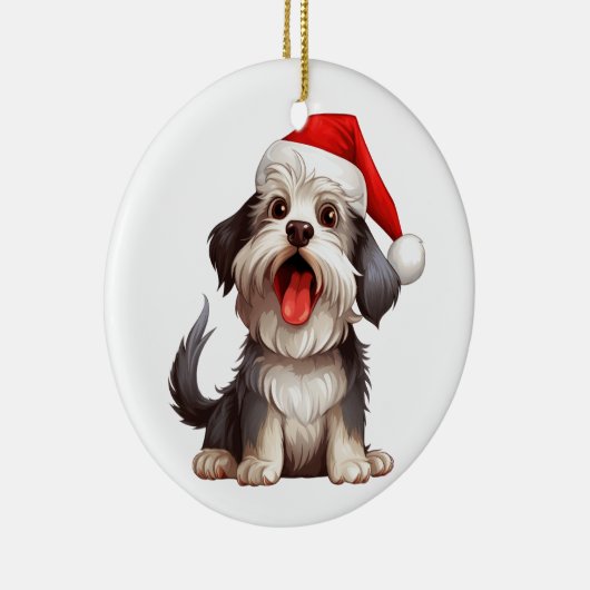 Custom Fun Havanese Christmas Dog Keramik Ornament (Rechts)
