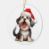 Custom Fun Havanese Christmas Dog Keramik Ornament (Links)