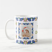 Custom Fun Jolly Blue Weihnachtsmuster Foto Tee Kaffeetasse (Links)