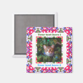 Custom Fun Jolly Red Festive Weihnachtsgeschenk Fo Magnet (Vorderseite/Rückseite)