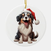 Custom Fun Miniature American Shepherd Hund Keramik Ornament (Vorne)