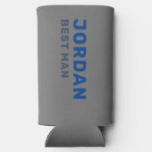 Custom Fun Moderne Coole Bachelor Summer Beach Tri Selters Dosenkühler (Rückseite)