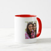 Custom Fun Mother's Day Foto Spaß Gold Heart Tasse (VorderseiteRechts)