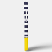 Custom Fun Navy Blue Strip Summer Yellow Case-Mate iPhone Hülle (Rückseite / Links)