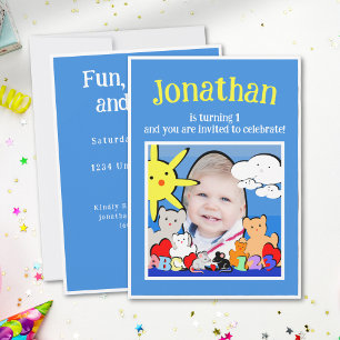 Custom Fun Niedlicher Tiere Geburtstagsparty Einladung