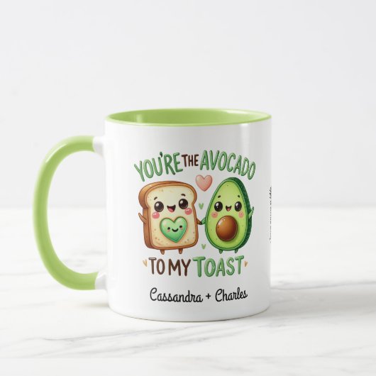 Custom Fun Paare "Avocado to My Toast" Tasse (Links)