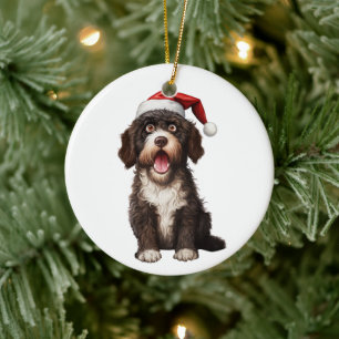 Custom Fun Portugiesischer Wasserhund Keramik Ornament