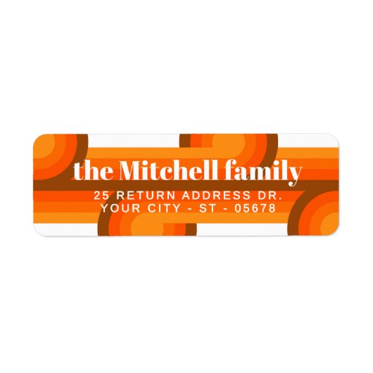 Custom Fun Retro Abstract Waves Art Pattern (Vorne)