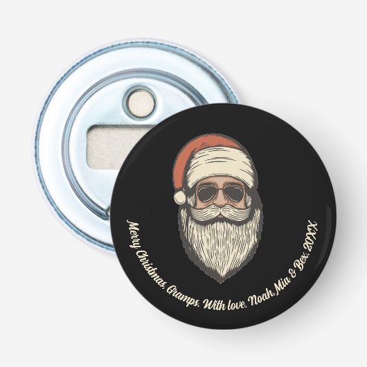 Custom Fun Retro Vintage Sonnenbrille Weihnachten Flaschenöffner (Vorderseite)