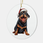 Custom Fun Rottweiler Weihnachtshunde Zucht Keramik Ornament (Links)