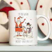 Custom Fun Santa Snowman Rentier Weihnachtsweihe Zweifarbige Tasse