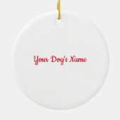 Custom Fun Shiba Inu Dog Keramik Ornament (Hinten)