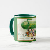 Custom Fun St Patricks Day Irish Zeppelin Airship Tasse (Vorderseite Links)