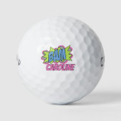 Custom Fun Vintages Comic Book Pop Art BAM Golfball (Vorderseite)