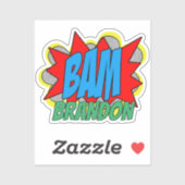 Custom Fun Vintages Comic Book Pop Art Style BAM! Aufkleber (Blatt)