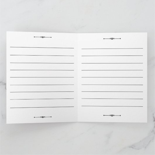 Custom Fun Vows Wedding Newspapers Vows Karte (Innenseite)