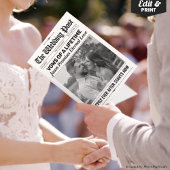 Custom Fun Vows Wedding Newspapers Vows Karte