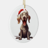 Custom Fun Weimaraner Dog Keramik Ornament (Rechts)