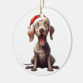 Custom Fun Weimaraner Dog Keramik Ornament (Links)