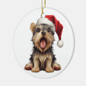Custom Fun Yorkshire Terrier Christmas Dog Keramik Ornament (Links)