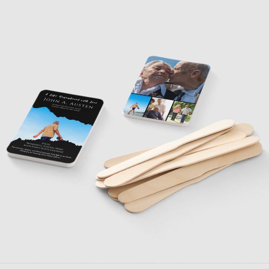 Custom Funeral Fan Remembered with Love Fächer (Non-assembled)