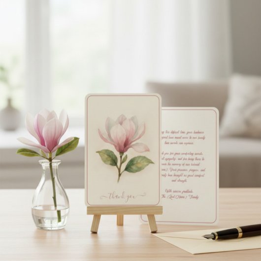 Custom Funeral Thank You Card Dankeskarte
