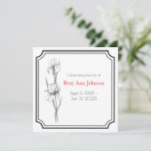 Custom Funeral Thank You Card with Iris Flowers Dankeskarte (Stehend Vorderseite)