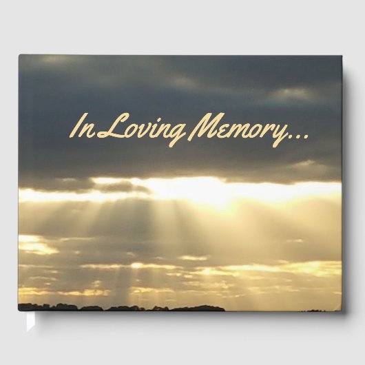Custom Funerary Guest Book Sunset Fotografy Gästebuch (Vorderseite)