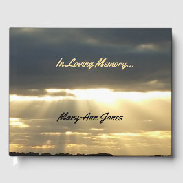 Custom Funerary Guest Book Sunset Fotografy Gästebuch