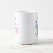 Custom Fünfzehn und Fabulous Pink Confetti Geburts Kaffeetasse (Mittel)