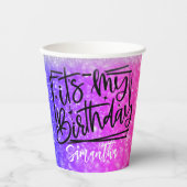 Custom Funkelnd Birthday 18. | 21. | 30. |50. Pappbecher (Vorderseite)