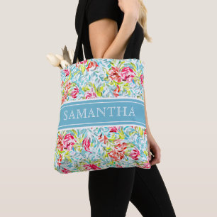 Custom Funky Summer Watercolor Spritzer Muster Tasche