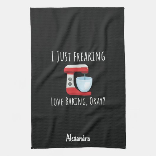 Custom Funny Baking Lover Gifts Baker Chef Humor Geschirrtuch (Vertikal)