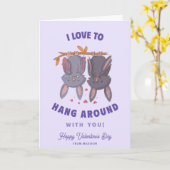Custom Funny Bats Puds Valentinstag Card Karte (Gelbe Blume)
