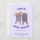Custom Funny Bats Pun Kids Valentine's Day Card Karte (Vorderseite)