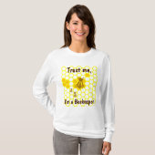 Custom Funny Beekeeper Honeycomb Art T-Shirt (Vorne ganz)