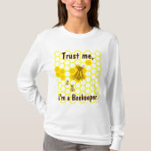 Custom Funny Beekeeper Honeycomb Art T-Shirt (Vorderseite)