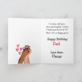 Custom Funny Birthday Card Goldenes Retriever Dankeskarte (Innenseite)