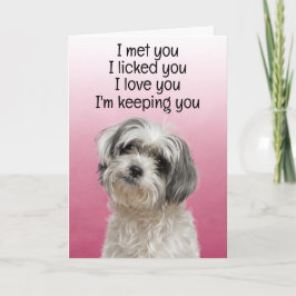 Custom Funny Birthday Card Shih Tzu Dankeskarte