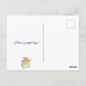 Custom Funny Birthday Cat Cartoon Postkarte (Rückseite)