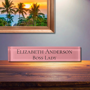 Custom Funny Boss Lady Small Business Owner Namensplakette