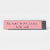 Custom Funny Boss Lady Small Business Owner Schreibtischnamensplakette (Vorderseite )