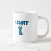 Custom Funny Cartoon Eyes Kids' Birthdays Jumbo-Tasse (Rechts)