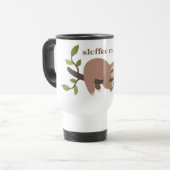 Custom Funny Cartoon Sloth Travel Mug Reisebecher (Vorderseite Links)
