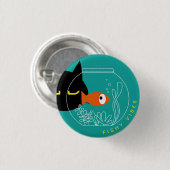 Custom Funny Cat Abzeichen - Kuro Catto & Kin-chan Button (Vorne & Hinten)