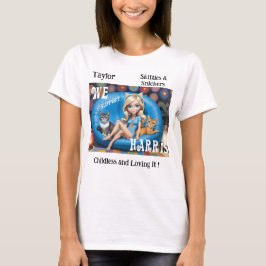 Custom Funny Childless Cat Ladys KAMALA 2024 T-Shirt