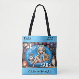Custom Funny Childless Cat Ladys KAMALA 2024 Tasche